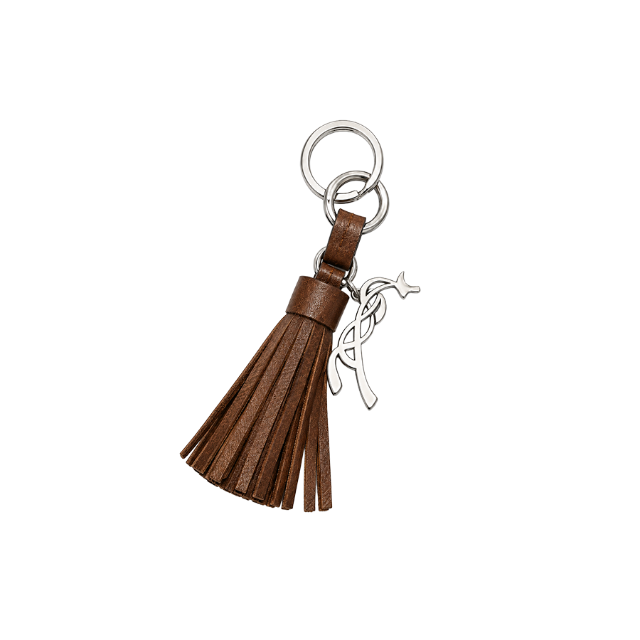 Porte clefs Pompom - Beige glitter