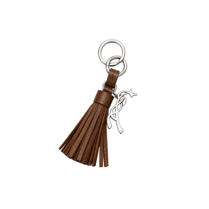 Porte clefs Pompom - Beige glitter